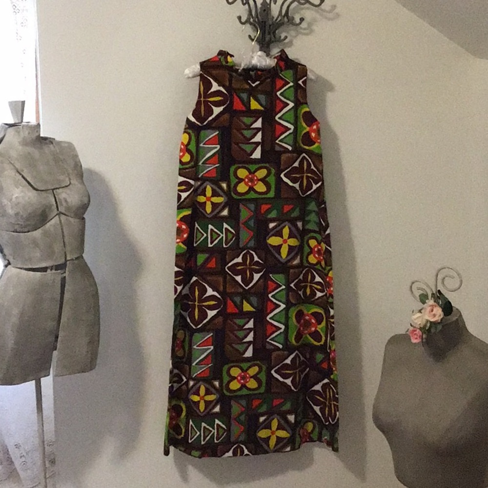 Hawaii Midi Dress Size 12 Vintage Pomare Tahiti